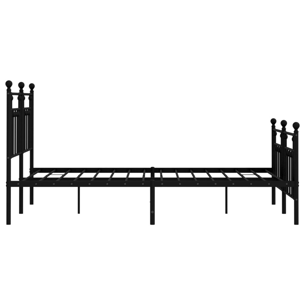 Bed Frame | Black | Powder-coated steel | Double bed size | Bed Frame