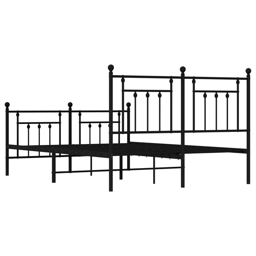 Bed Frame | Black | Powder-coated steel | Double bed size | Bed Frame