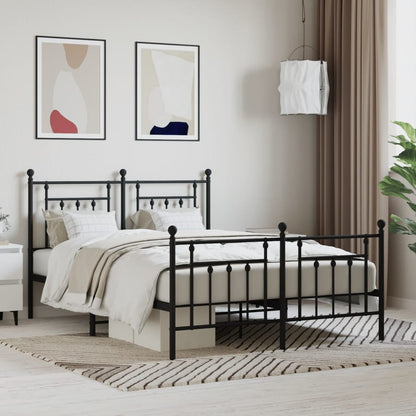 Bed Frame | Black | Powder-coated steel | Double bed size | Bed Frame