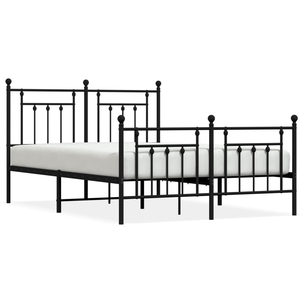 Bed Frame | Black | Steel | Double | Bed Frame | Rectangular | Industrial
