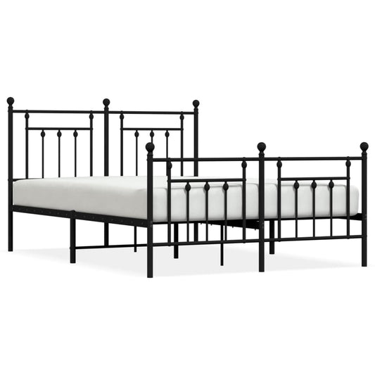 Bed Frame | Black | Steel | Double | Bed Frame | Rectangular | Industrial