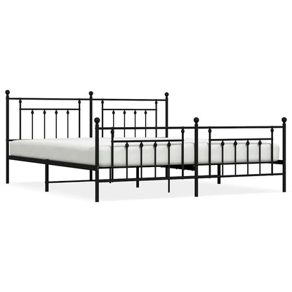 Bed Frame | Black | Steel | Double | Bed Frame | Rectangular | Industrial