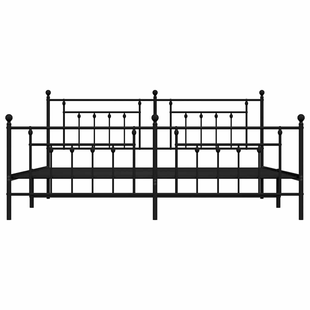Bed Frame | Black | Steel | Double | Bed Frame | Rectangular | Industrial