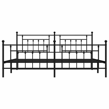 Bed Frame | Black | Steel | Double | Bed Frame | Rectangular | Industrial