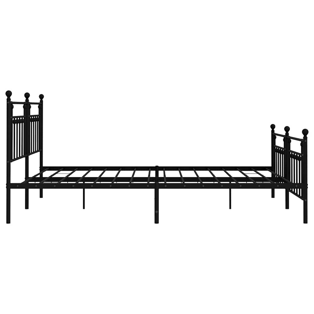 Bed Frame | Black | Steel | Double | Bed Frame | Rectangular | Industrial