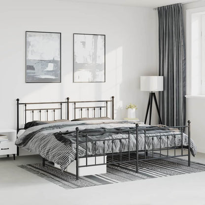 Bed Frame | Black | Steel | Double | Bed Frame | Rectangular | Industrial
