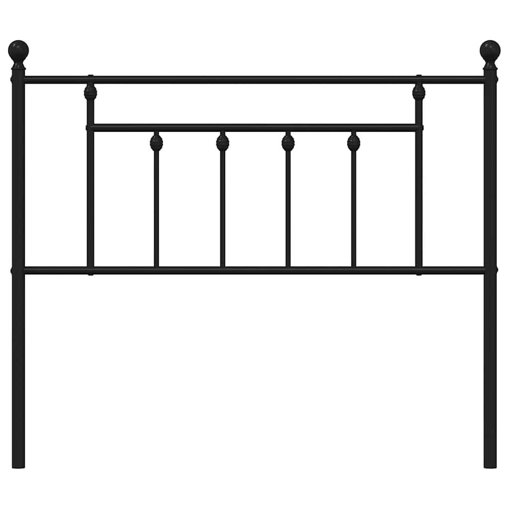Metal Replace Headboard Black 100 cm