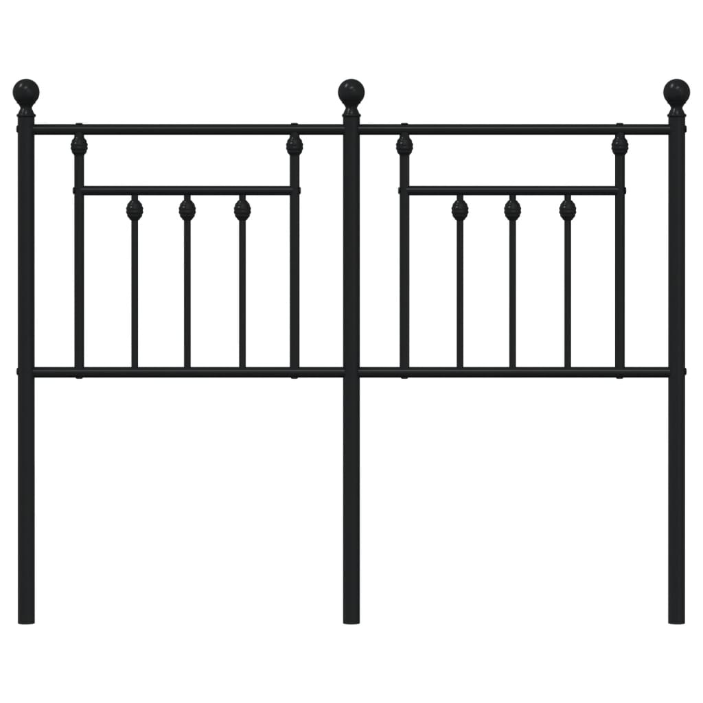 Metal Replace Headboard Black 120 cm