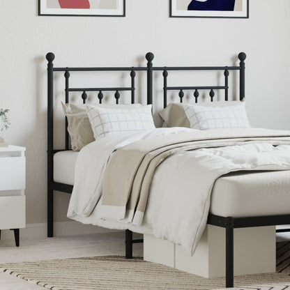 Metal Replace Headboard Black 120 cm