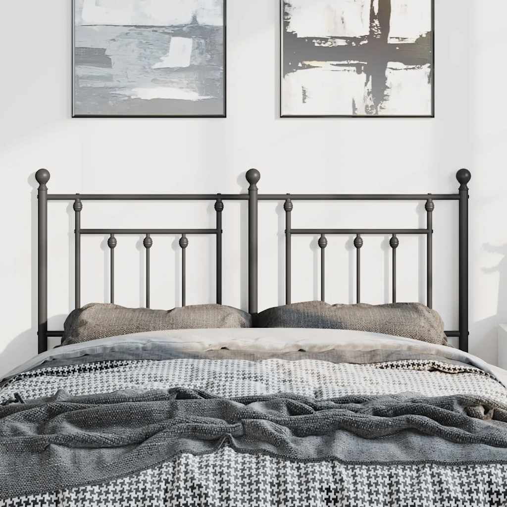 Metal Replace Headboard Black 150 cm