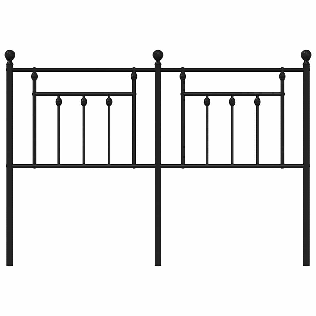 Metal Replace Headboard Black 150 cm