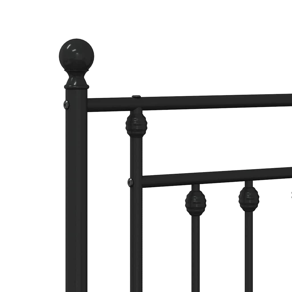 Metal Replace Headboard Black 150 cm