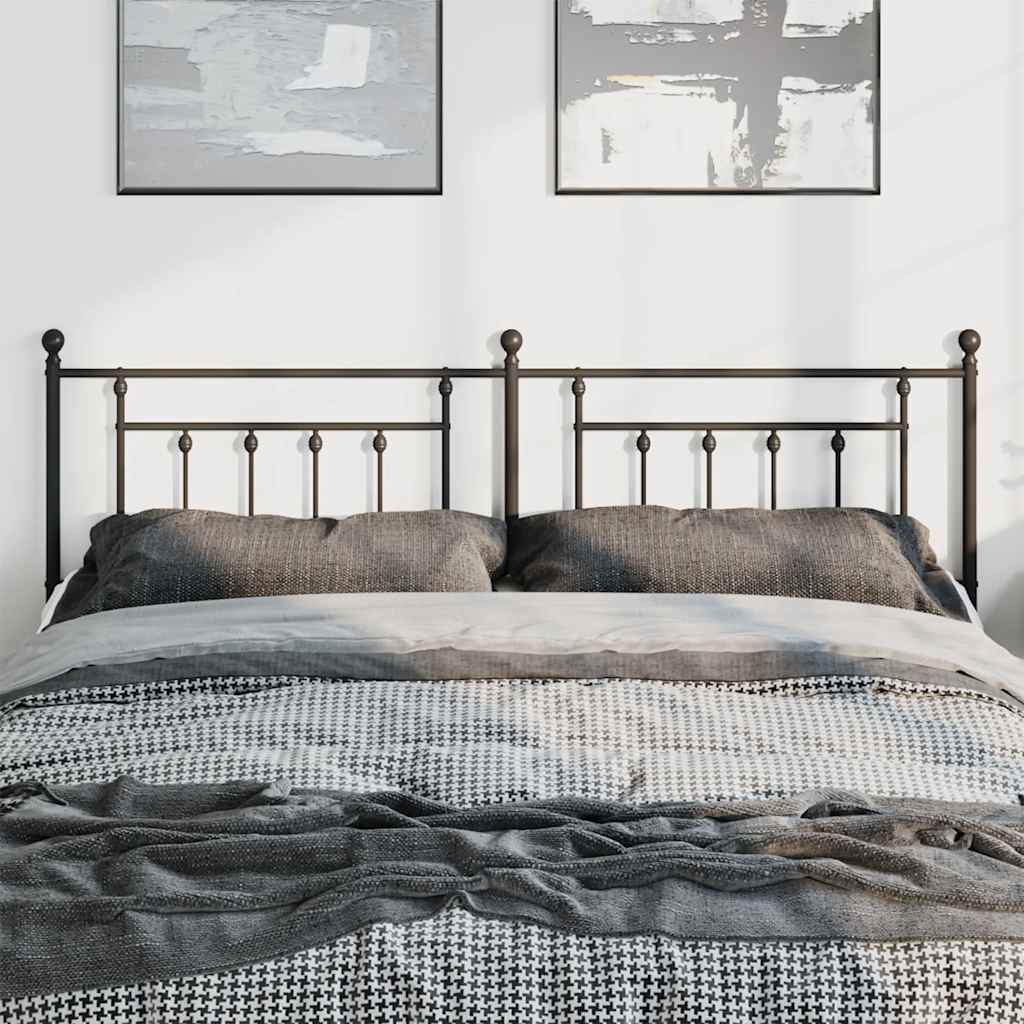 Metal Replace Headboard Black 180 cm