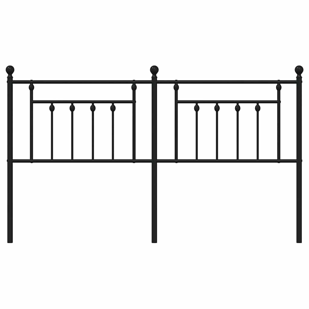 Metal Replace Headboard Black 180 cm