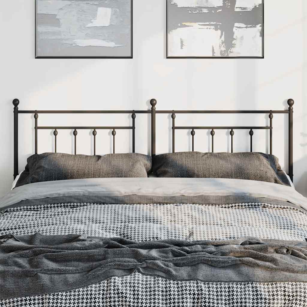 Metal Replace Headboard Black 193 cm