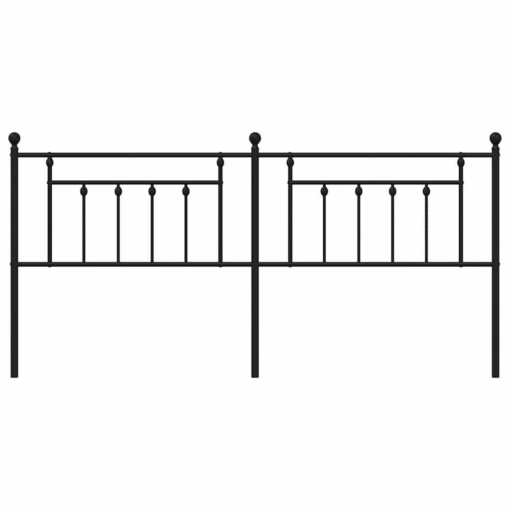 Metal Replace Headboard Black 193 cm