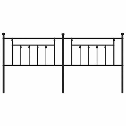 Metal Replace Headboard Black 193 cm