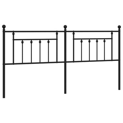 Metal Replace Headboard Black 200 cm