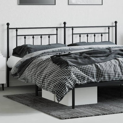 Metal Replace Headboard Black 200 cm