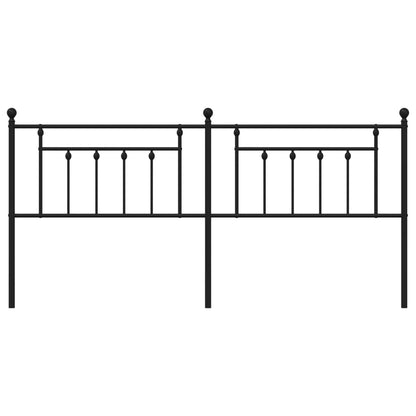 Metal Replace Headboard Black 200 cm
