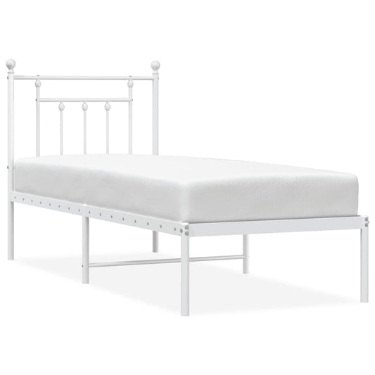 Bed Frame | White | Powder-Coated Steel | Small Single | Bed Frame