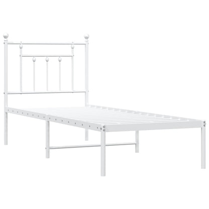 Bed Frame | White | Powder-Coated Steel | Small Single | Bed Frame