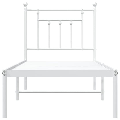 Bed Frame | White | Powder-Coated Steel | Small Single | Bed Frame