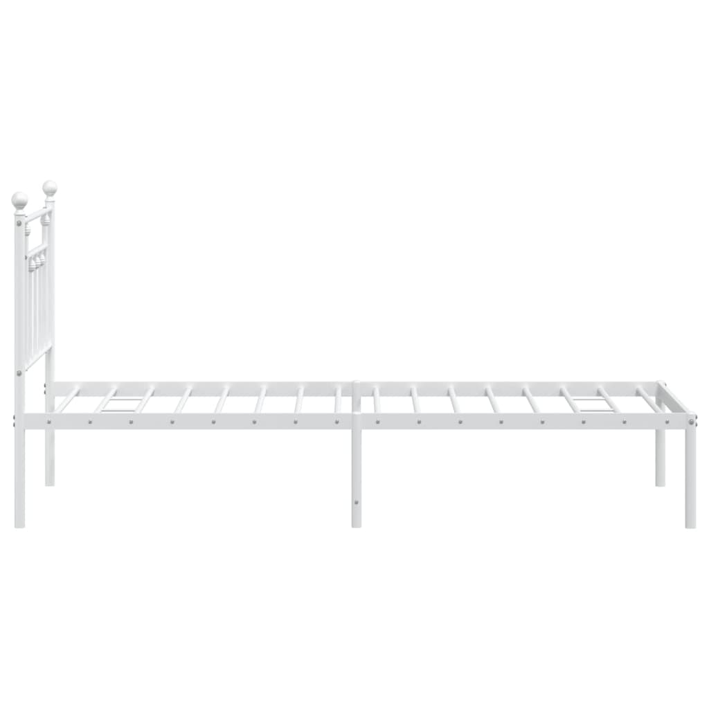 Bed Frame | White | Powder-Coated Steel | Small Single | Bed Frame