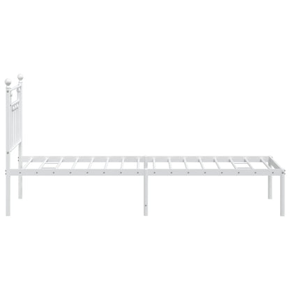 Bed Frame | White | Powder-Coated Steel | Small Single | Bed Frame
