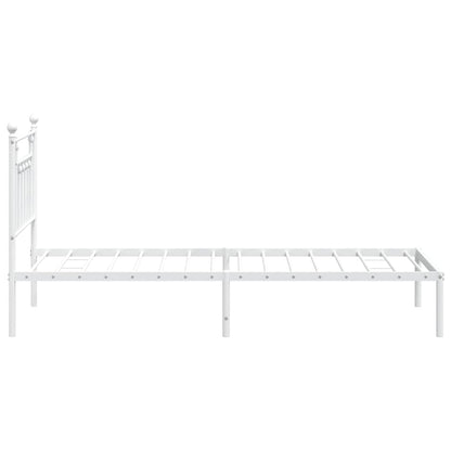 Bed Frame | White | Powder-Coated Steel | Single | Bed Frame