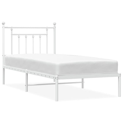 Bed Frame | White | Powder-Coated Steel | Single | Bed Frame