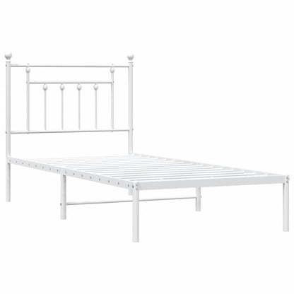 Bed Frame | White | Powder-Coated Steel | Single | Bed Frame