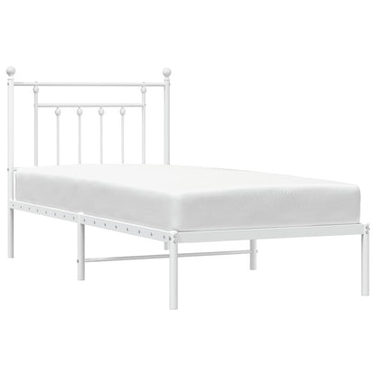 Bed Frame | White | Powder-Coated Steel | Single | Bed Frame