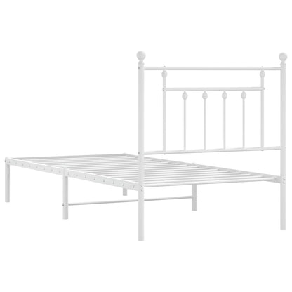 Bed Frame | White | Powder-Coated Steel | Single | Bed Frame