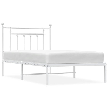 Bed Frame | White | Powder-Coated Steel | Single | Bed Frame