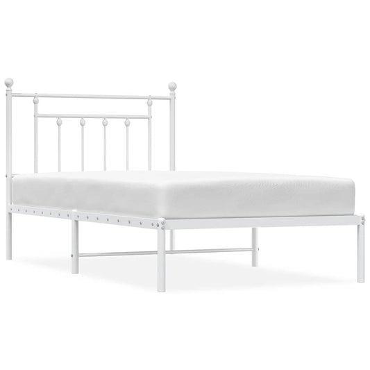 Bed Frame | White | Powder-Coated Steel | Single | Bed Frame