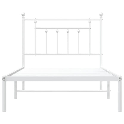 Bed Frame | White | Powder-Coated Steel | Single | Bed Frame