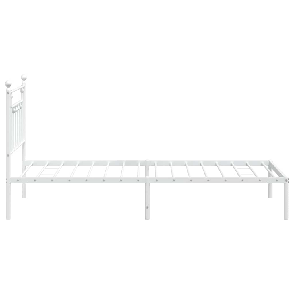 Bed Frame | White | Powder-Coated Steel | Single | Bed Frame