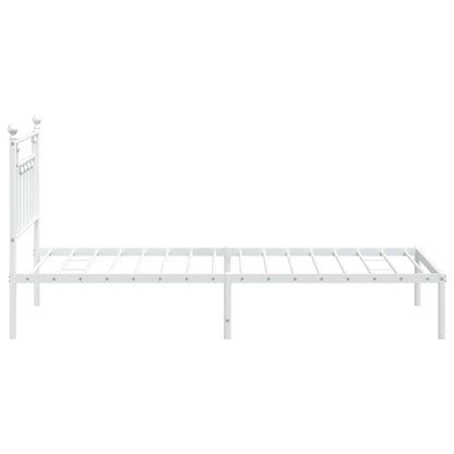 Bed Frame | White | Powder-Coated Steel | Single | Bed Frame