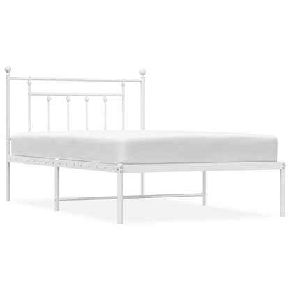 Bed Frame | White | Powder-Coated Steel | Single | Bed Frame