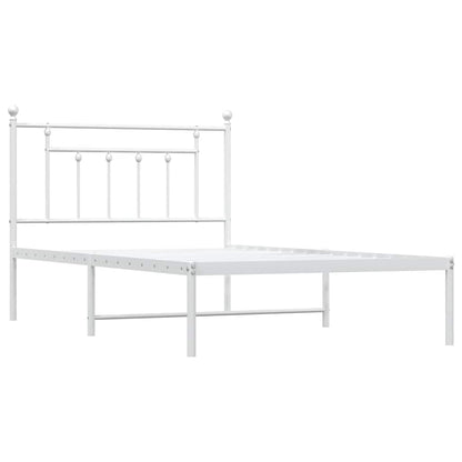 Bed Frame | White | Powder-Coated Steel | Single | Bed Frame