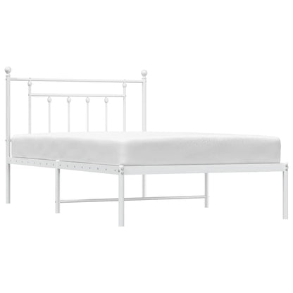 Bed Frame | White | Powder-Coated Steel | Single | Bed Frame