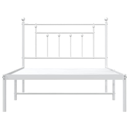 Bed Frame | White | Powder-Coated Steel | Single | Bed Frame