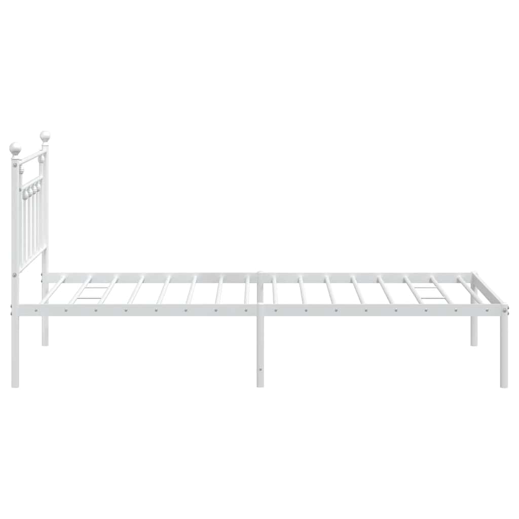 Bed Frame | White | Powder-Coated Steel | Single | Bed Frame
