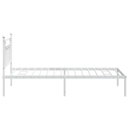 Bed Frame | White | Powder-Coated Steel | Single | Bed Frame