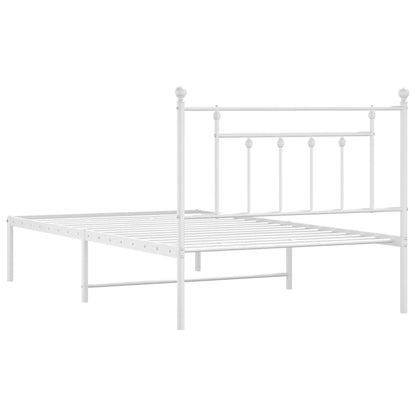 Bed Frame | White | Powder-Coated Steel | Single | Bed Frame