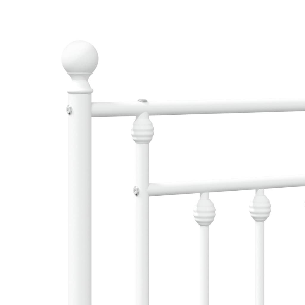 Bed Frame | White | Powder-Coated Steel | Single | Bed Frame