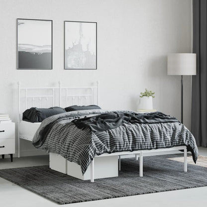 Bed Frame | White | Steel | Small Double | Bed Frame | Rectangular