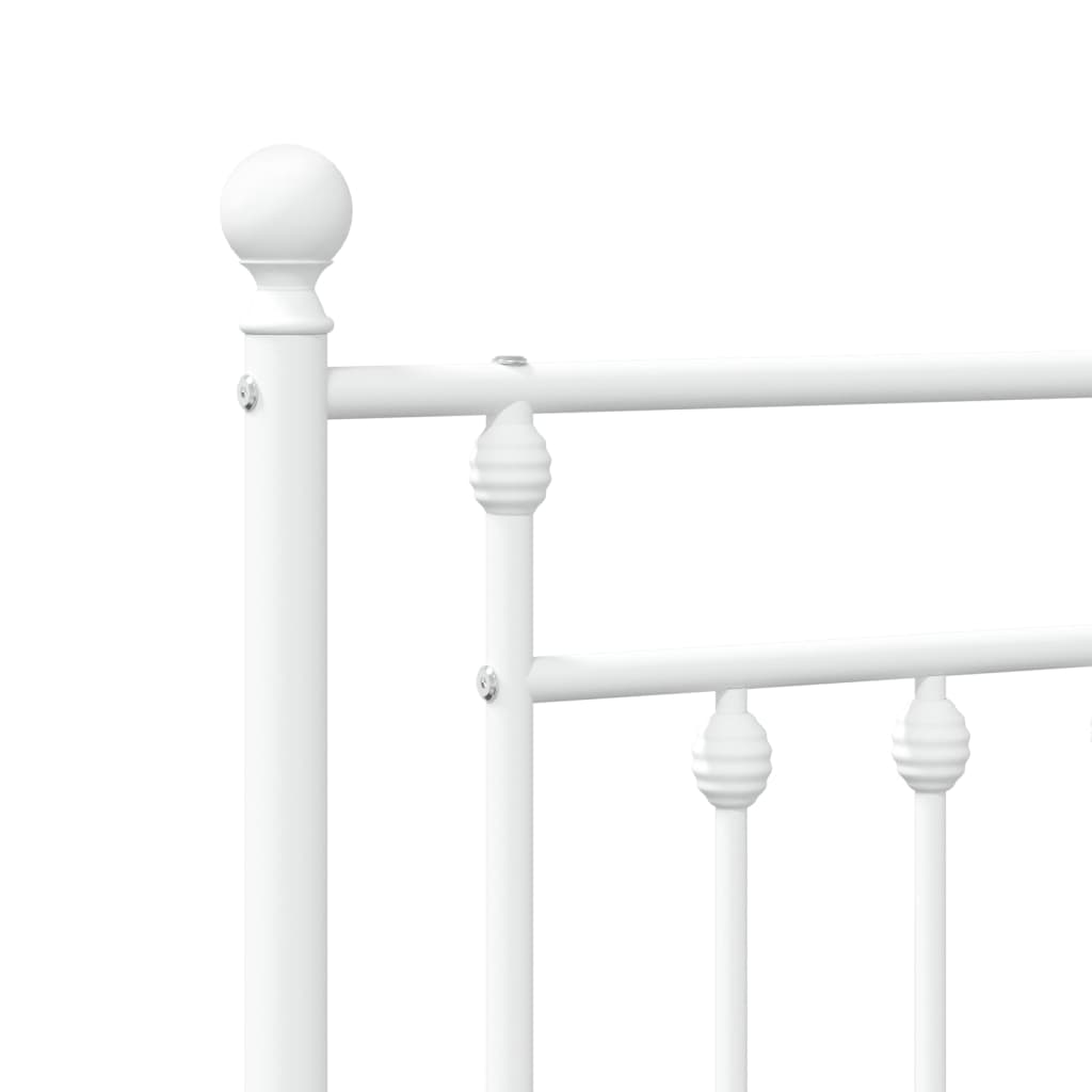Bed Frame | White | Steel | Small Double | Bed Frame | Rectangular