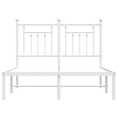 Bed Frame | White | Powder-Coated Steel | Double | Bed Frame